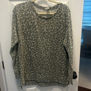 Boutique Animal Print Tunic Top